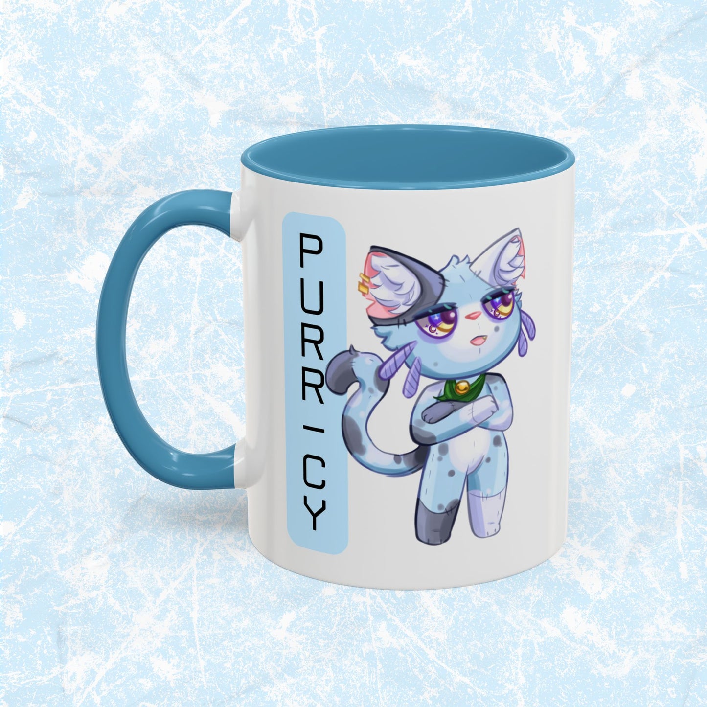 Purr-cy Name Plate, 11oz or 15oz Accent Ceramic Coffee Mug