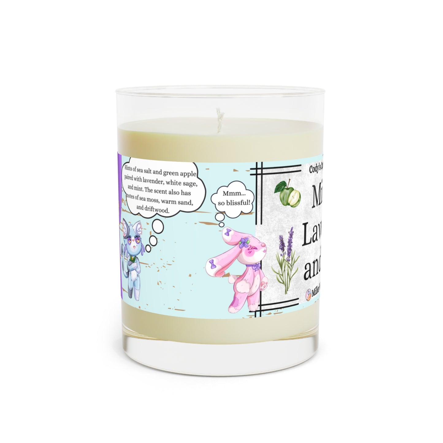 Minted Lavender and Sage, 11oz Vegan Soy Wax Seventh Avenue Apothecary Scented Candle