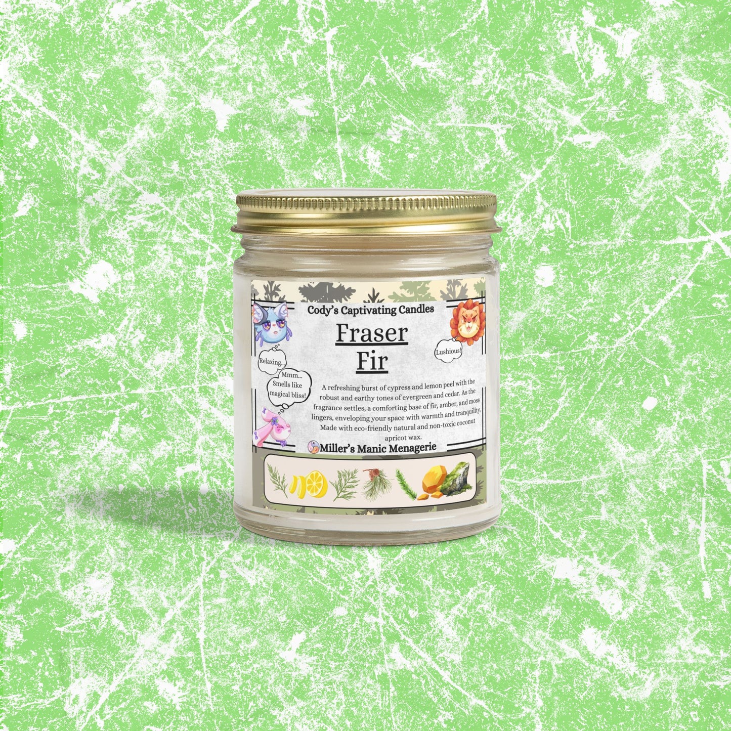 Fraser Fir, 9oz Coconut Apricot Wax Scented Candle