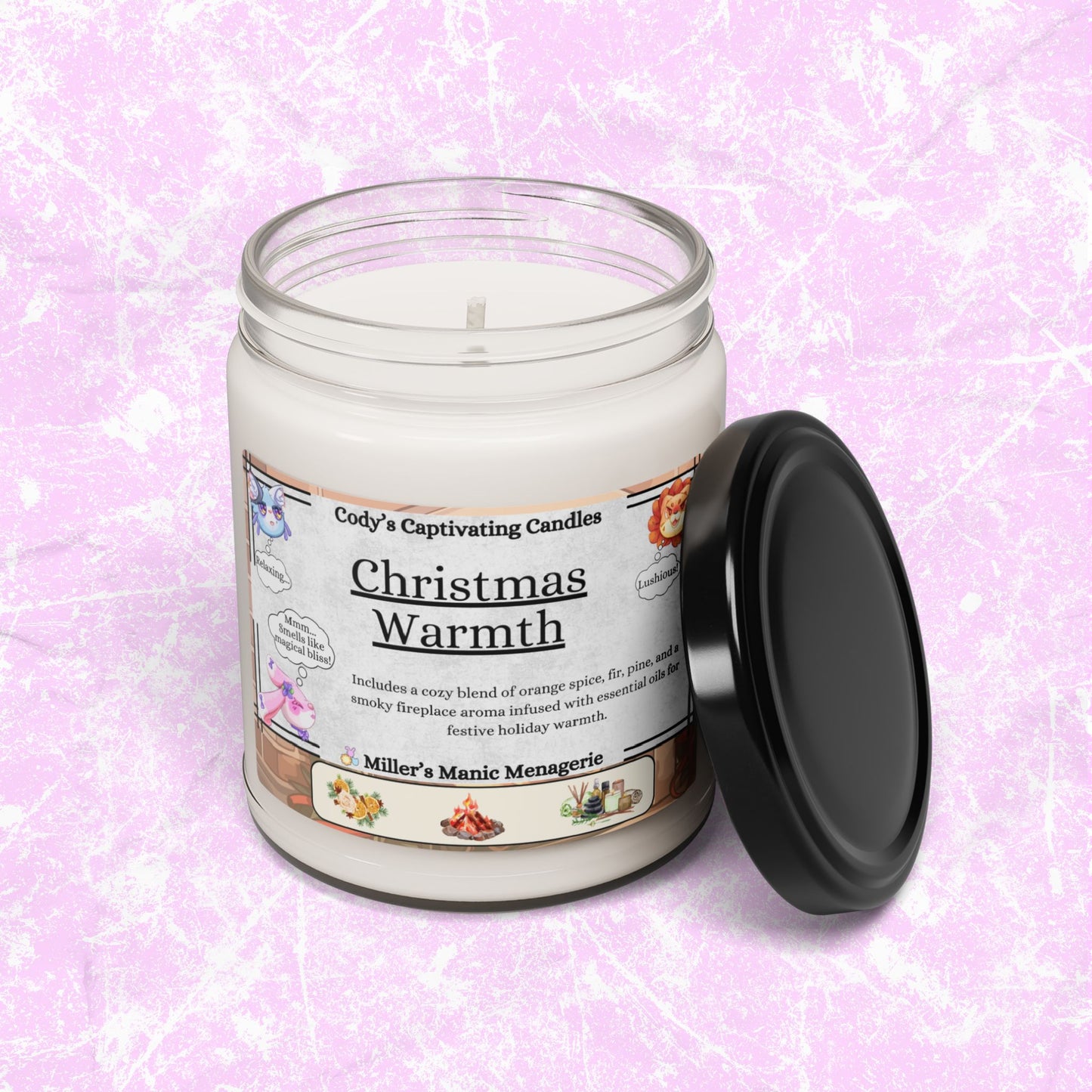 Christmas Warmth, 9oz Vegan Soy Wax Scented Candle