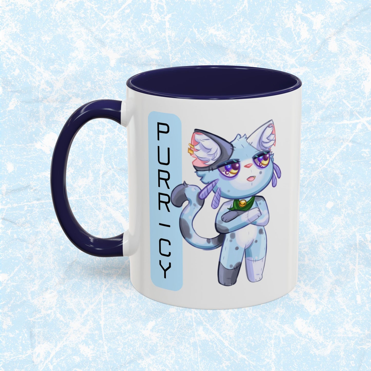 Purr-cy Name Plate, 11oz or 15oz Accent Ceramic Coffee Mug