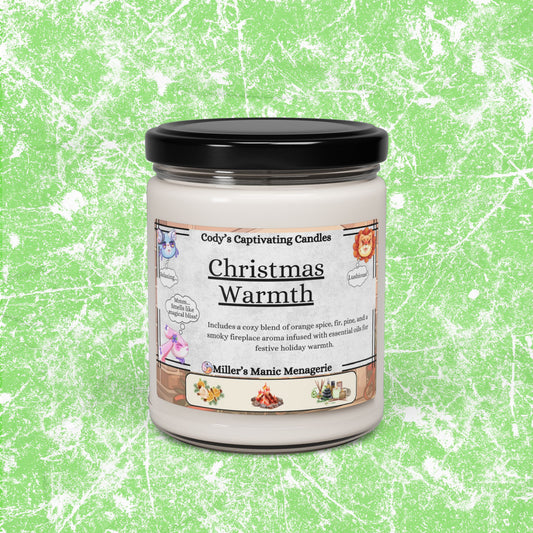 Christmas Warmth, 9oz Vegan Soy Wax Scented Candle