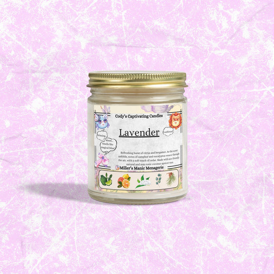 Lavender, 9oz Coconut Apricot Wax Scented Candle