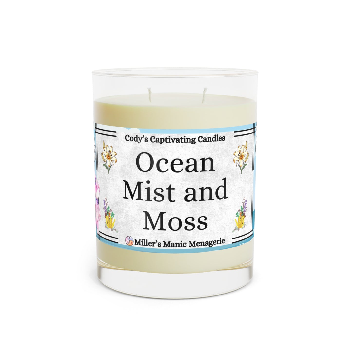 Ocean Mist and Moss, 11oz Vegan Soy Wax Seventh Avenue Apothecary Scented Candle