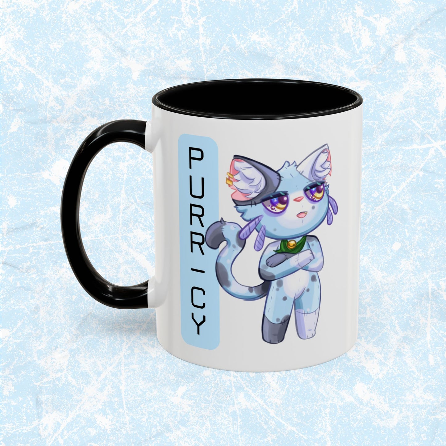 Purr-cy Name Plate, 11oz or 15oz Accent Ceramic Coffee Mug