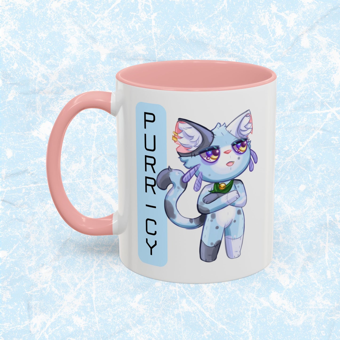 Purr-cy Name Plate, 11oz or 15oz Accent Ceramic Coffee Mug