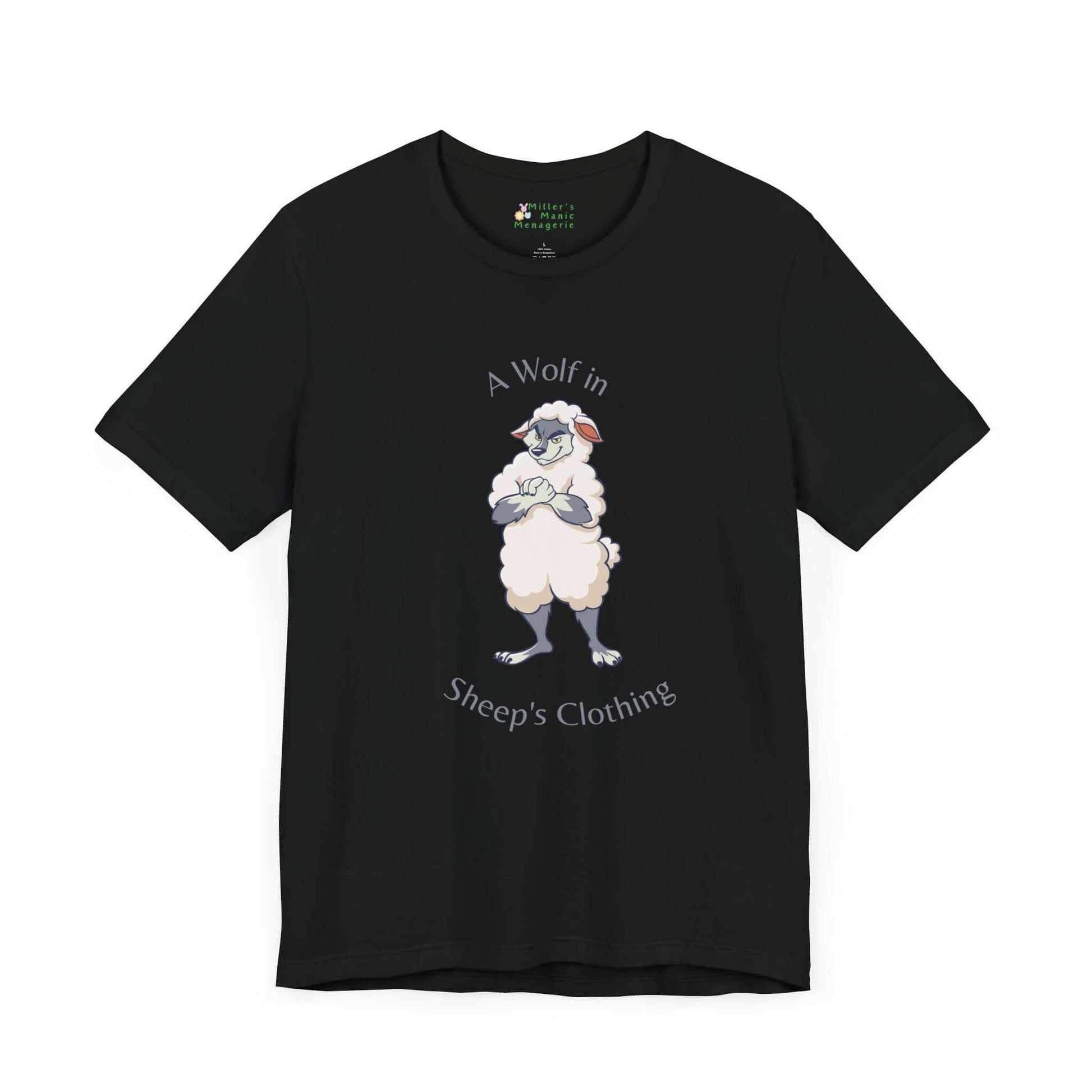 Wolf_in_Sheep_s_Clothing_Funny_Cartoon_Adult_Unisex_T-Shirt_Humor_Joke_Tee_Shirt_by_Miller_s_Manic_Menagerie_Black_Front.jpg Miller's Manic Menagerie