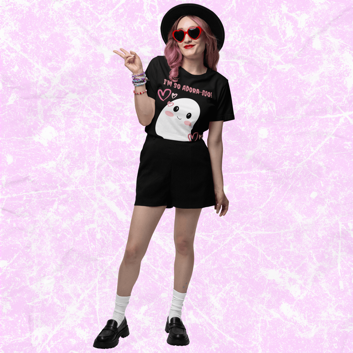 Adora-boo Ghost Halloween Pun Tee, Adult Unisex T-Shirt