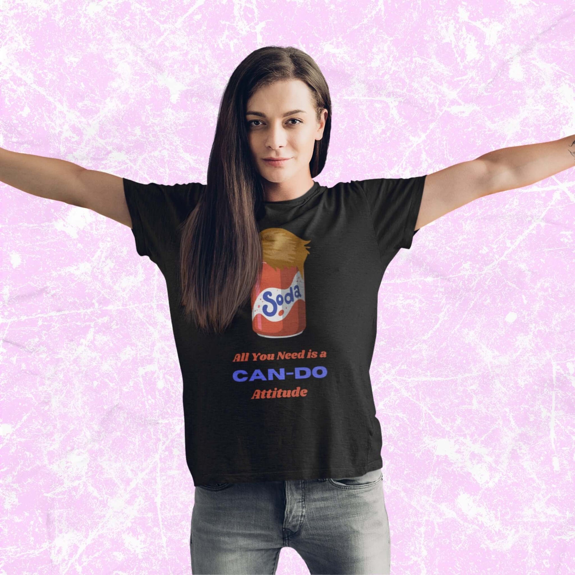 Can-DoAttitudeFunnyCartoonSodaPopAdultUnisexT-Shirt_HumorColaJokeTeeShirtbyMiller_sManicMenagerie1.jpg Miller's Manic Menagerie