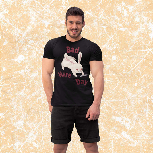BadHareDayFunnyCartoonCreepyHalloweenAdultUnisexT-Shirt_HumorJokeTeeShirtbyMiller_sManicMenagerie1.jpg Miller's Manic Menagerie