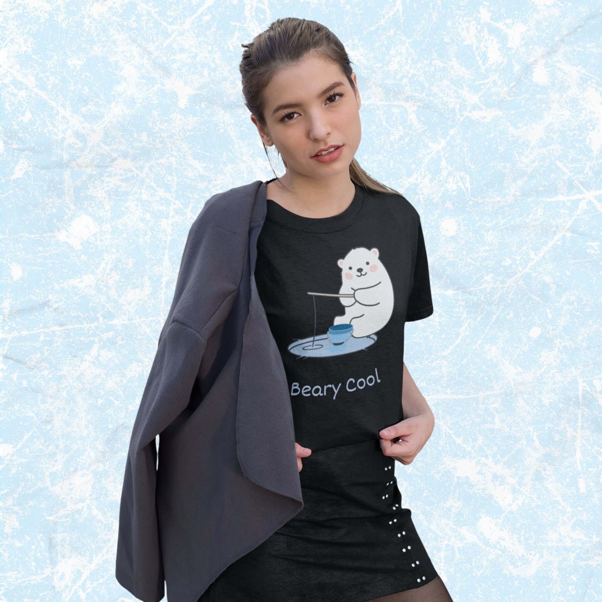 BearyCoolFunnyCartoonPunAdultUnisexT-Shirt_HumorPolarJokeTeeShirtbyMiller_sManicMenagerie2.jpg Miller's Manic Menagerie