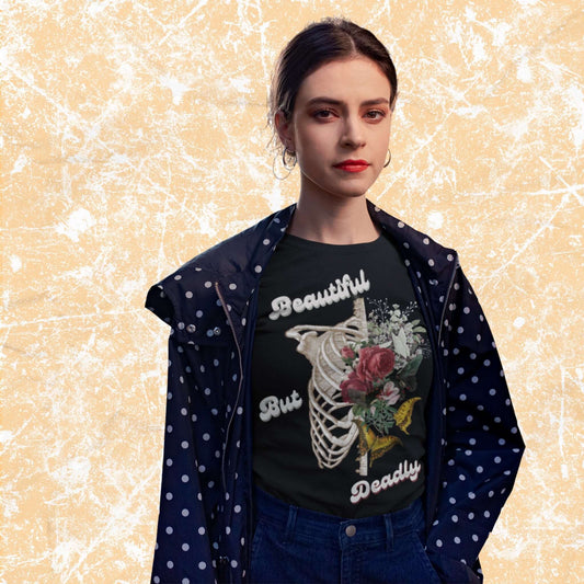 BeautifulButDeadlyDarkGothicSkeletalButterflyAdultUnisexT-Shirt_PhraseTeeShirtbyMiller_sManicMenagerie1.jpg Miller's Manic Menagerie