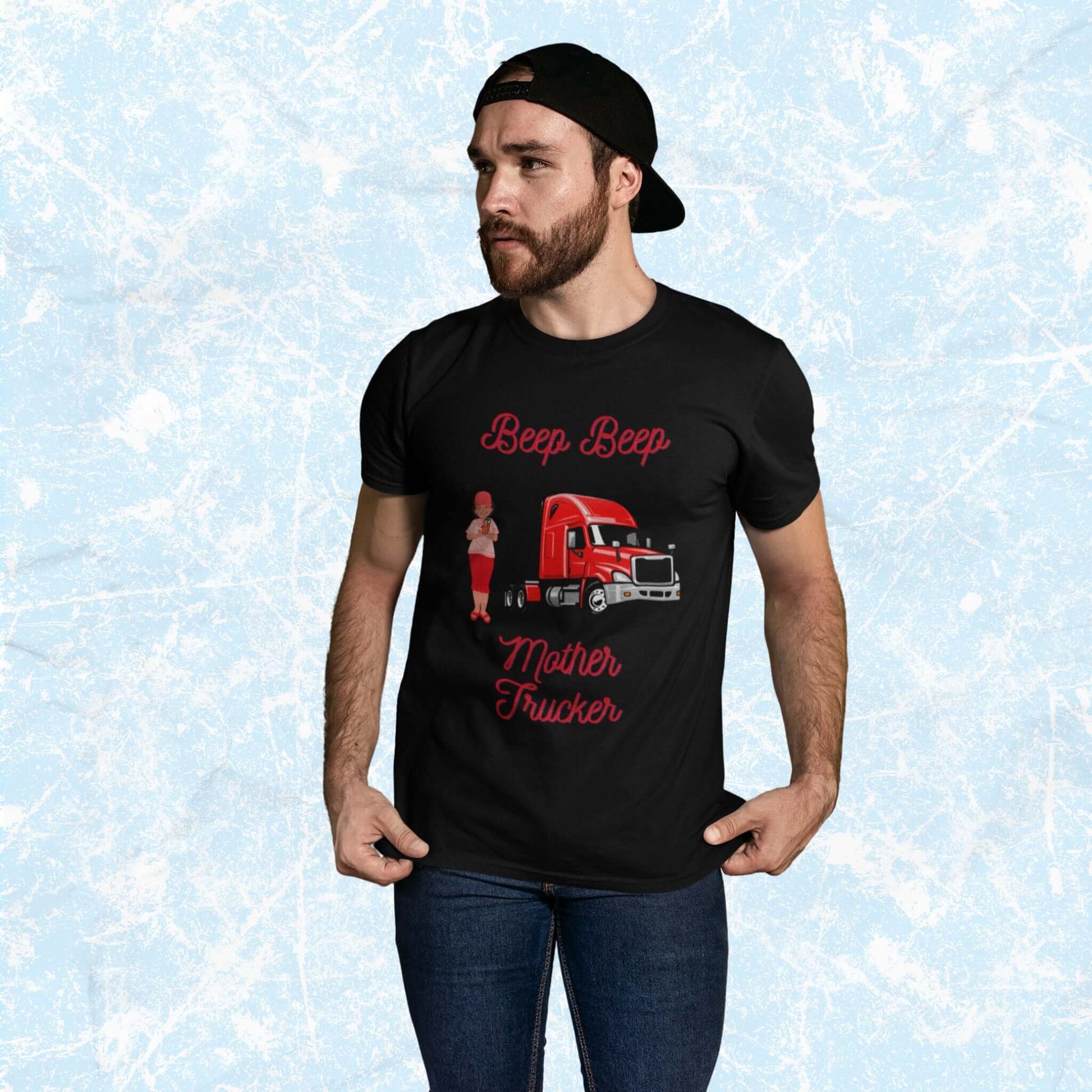 MotherTruckerFunnyCartoonAdultUnisexT-Shirt_SillyHumorJokeTeeShirtbyMiller_sManicMenagerie2.jpg Miller's Manic Menagerie