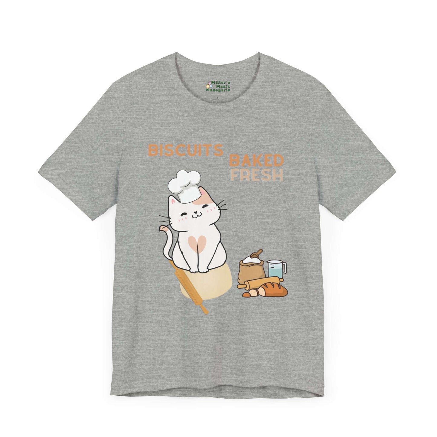 Biscuits_Baked_Fresh_Funny_Cartoon_Adult_Unisex_T-Shirt_Humor_Cat_Joke_Tee_Shirt_by_Miller_s_Manic_Menagerie_Athletic_Heather_Front.jpg Miller's Manic Menagerie