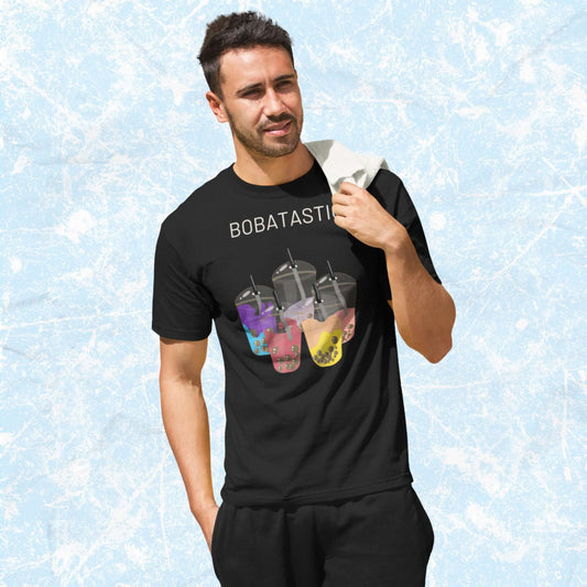 BobatasticPhraseTapiocaBubbleTeaPunAdultUnisexT-Shirt_BobaSayingTeeShirtbyMiller_sManicMenagerie1.jpg Miller's Manic Menagerie