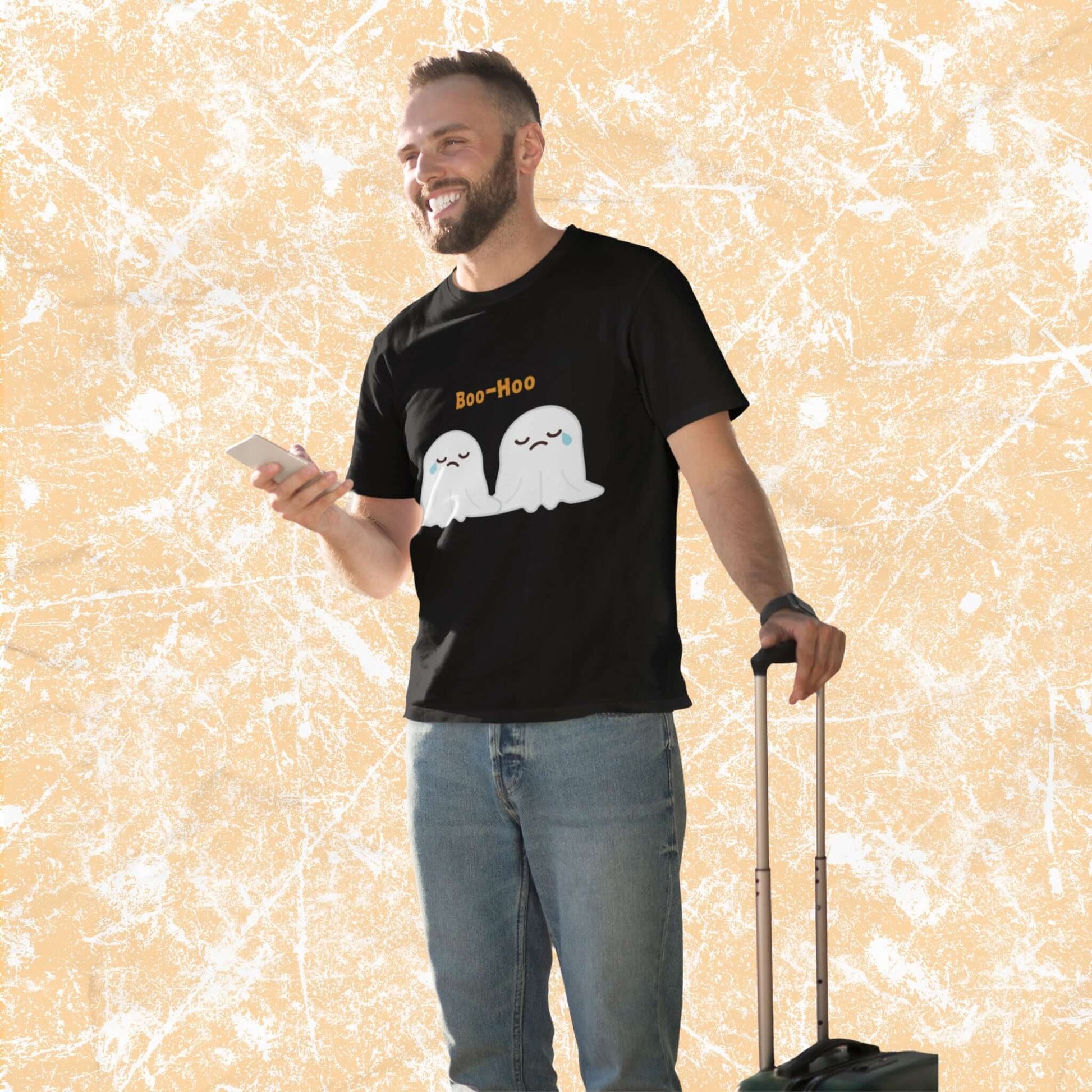 Boo-HooFunnyCartoonGhostsAdultUnisexT-Shirt_HumorHalloweenJokeTeeShirtbyMiller_sManicMenagerie2.jpg Miller's Manic Menagerie