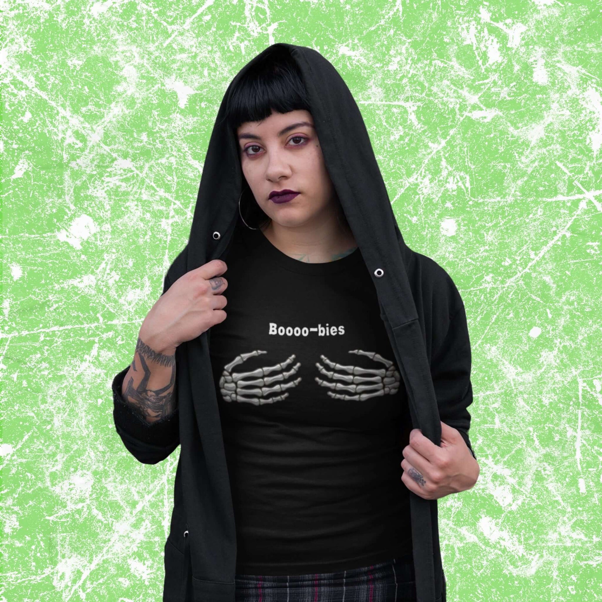Boo-biesFunnyCartoonSkeletonPunAdultUnisexT-Shirt_HumorHalloweenJokeTeeShirtbyMiller_sManicMenagerie1.jpg Miller's Manic Menagerie