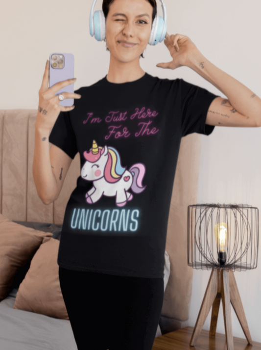 Miller_s_Manic_Menagerie_Funny_Cartoon_Unicorn_Humor_Adult_Unisex_T-Shirt_Just_Here_Gag_Gift_Laugh_Dad_Joke_Pun_Prank_Tee_2.png MillersMMMerch