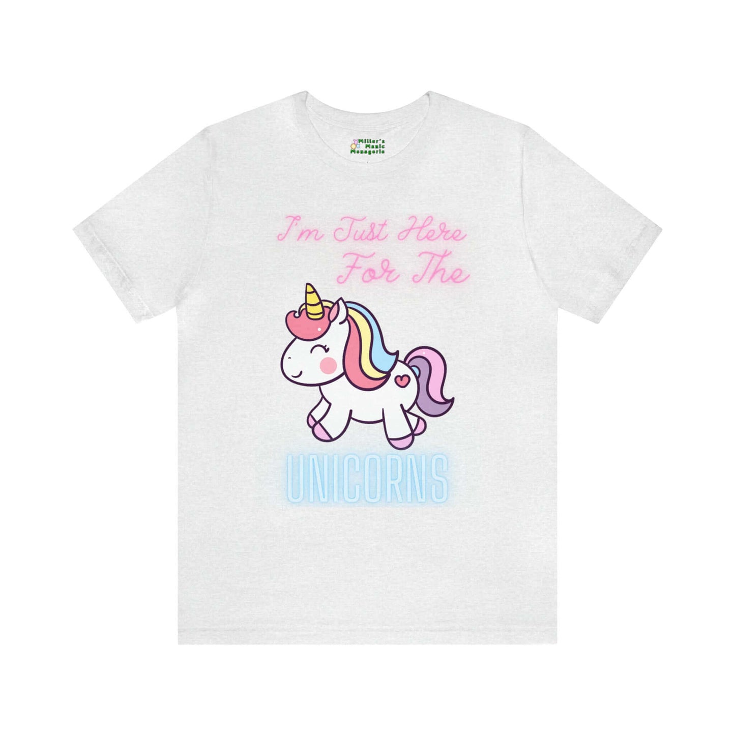 Miller_s_Manic_Menagerie_Funny_Cartoon_Unicorn_Humor_Adult_Unisex_T-Shirt_Just_Here_Gag_Gift_Laugh_Dad_Joke_Pun_Prank_Tee_Ash.jpg MillersMMMerch