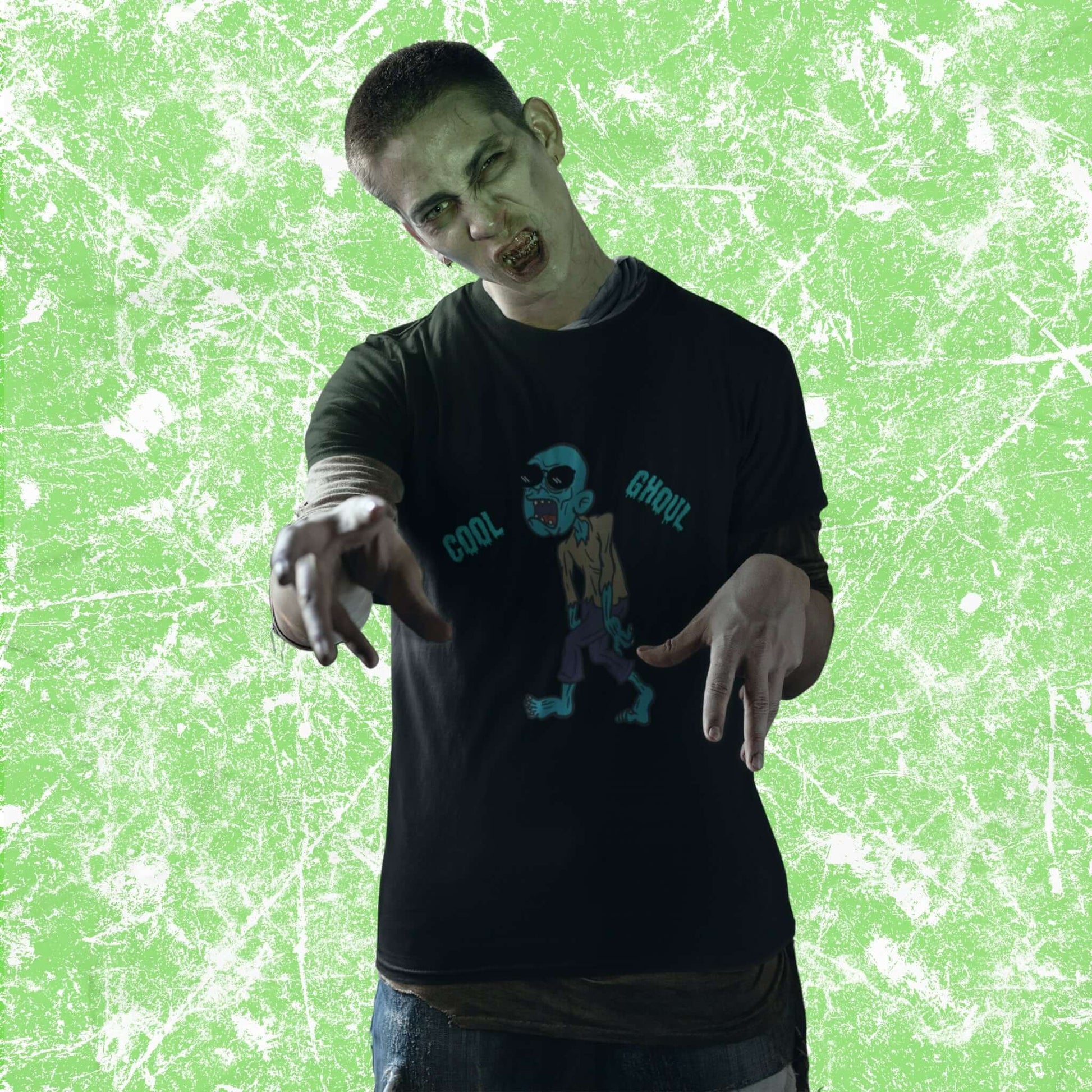 CoolGhoulFunnyCartoonUndeadAdultUnisexT-Shirt_HumorZombieJokeTeeShirtbyMiller_sManicMenagerie2.jpg Miller's Manic Menagerie