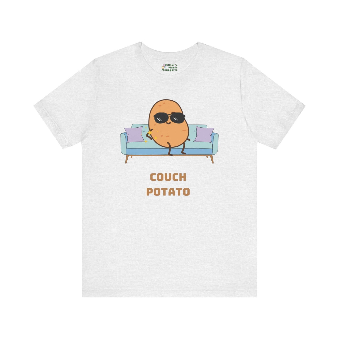 Miller_s_Manic_Menagerie_Adult_Unisex_T-Shirt_Funny_Couch_Potato_Saying_Dad_Joke_Birthday_Gift_Vegetable_Pun_Humorous_Tee_Ash.jpg MillersMMMerch