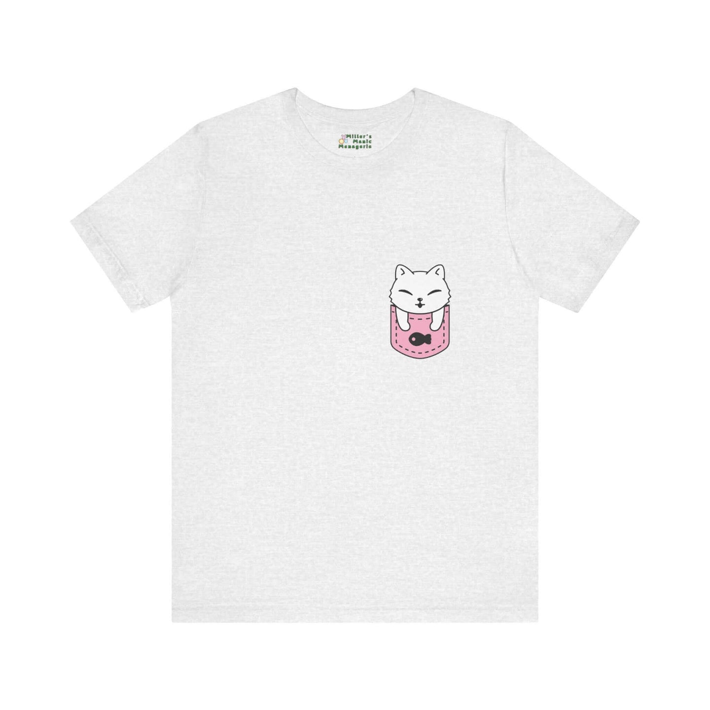 Miller_s_Manic_Menagerie_Adult_Unisex_T-Shirt_Cute_Cat_Graphic_Adorable_Meow_Hiss_Purr_Pocket_Kitty_Birthday_Present_Tee_Ash.jpg MillersMMMerch