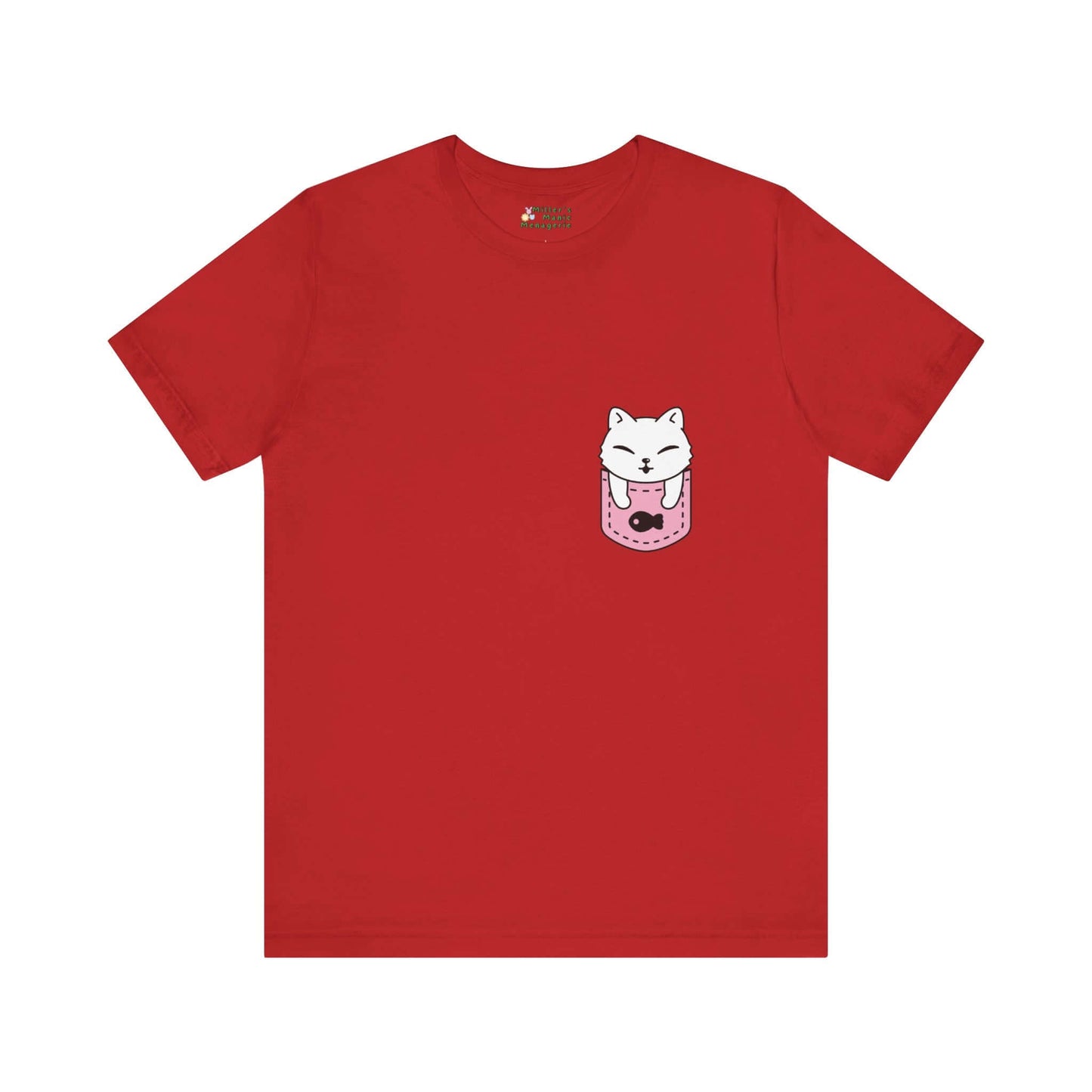 Miller_s_Manic_Menagerie_Adult_Unisex_T-Shirt_Cute_Cat_Graphic_Adorable_Meow_Hiss_Purr_Pocket_Kitty_Birthday_Present_Tee_Red.jpg MillersMMMerch