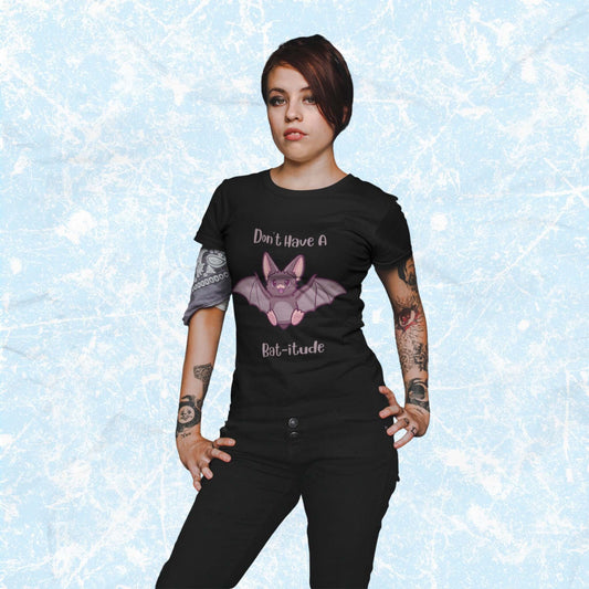 Don_tHaveABat-itudeFunnyCartoonAdultUnisexT-Shirt_AttitudeHumorJokeTeeShirtbyMiller_sManicMenagerie1.jpg Miller's Manic Menagerie