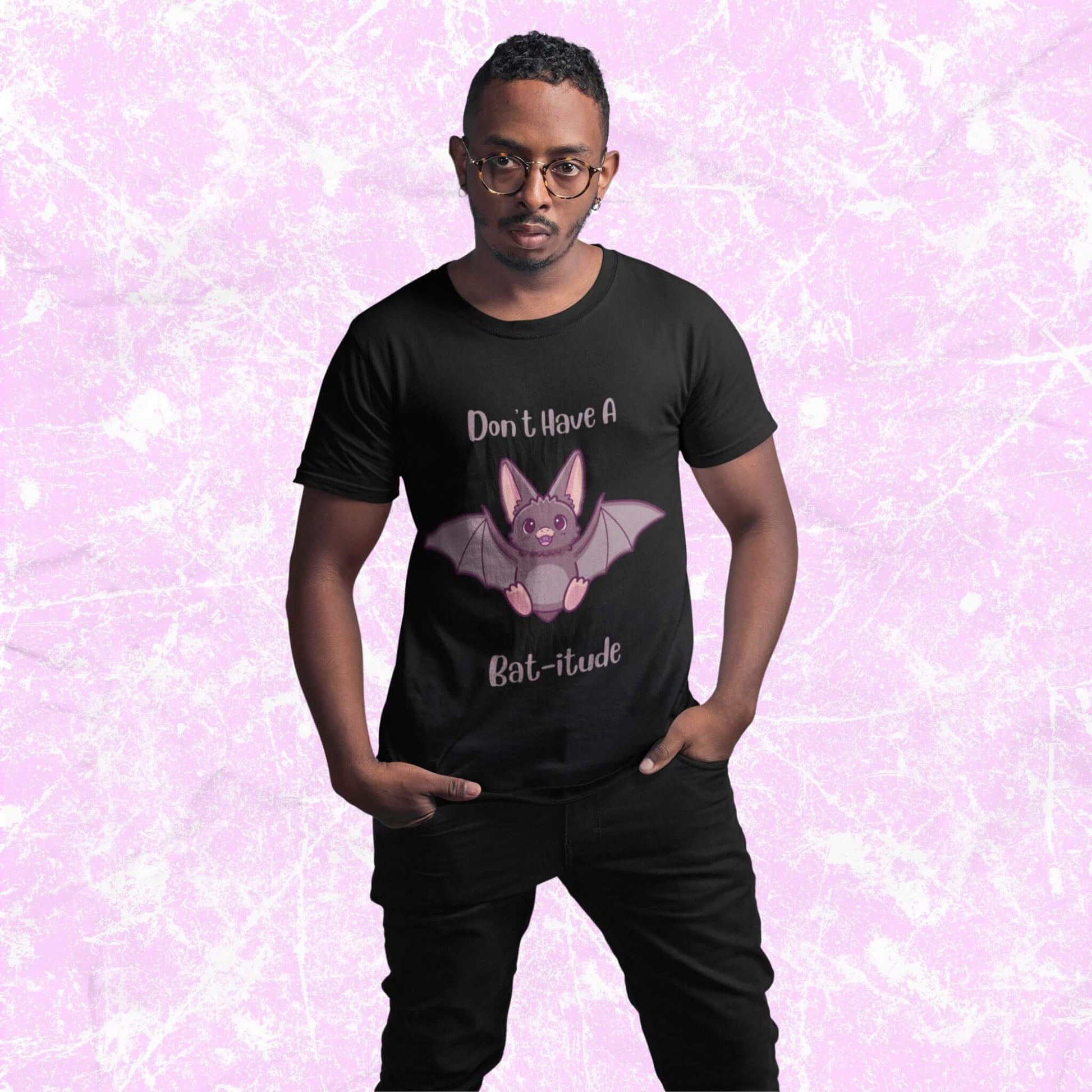Don_tHaveABat-itudeFunnyCartoonAdultUnisexT-Shirt_AttitudeHumorJokeTeeShirtbyMiller_sManicMenagerie2.jpg Miller's Manic Menagerie