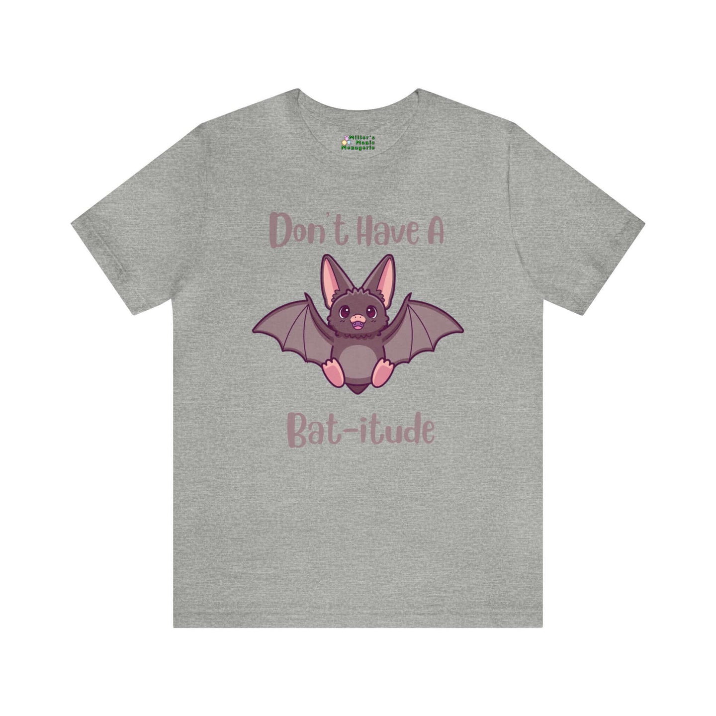 Miller_s_Manic_Menagerie_Funny_Cartoon_Bat_Humor_Adult_Unisex_T-Shirt_Attitude_Gag_Gift_Dad_Joke_Halloween_Ego_Pun_Prank_Tee_Athletic_Heather.jpg MillersMMMerch