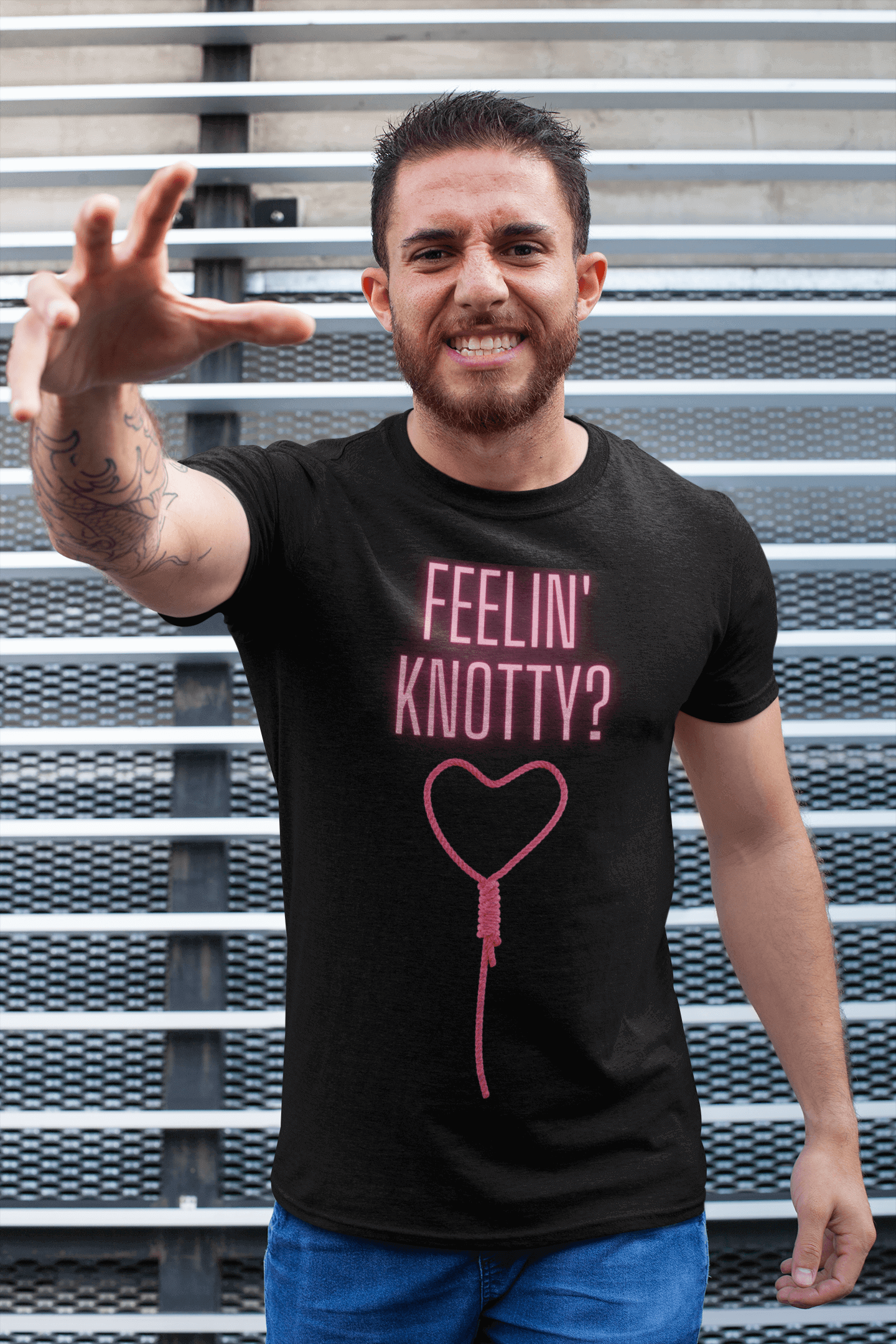 Miller_s_Manic_Menagerie_Funny_Knot_Dad_Joke_Adult_Unisex_T-Shirt_Naughty_Valentine_s_Gag_Love_Cartoon_V-day_Vday_Cupid_Tee_1.png MillersMMMerch