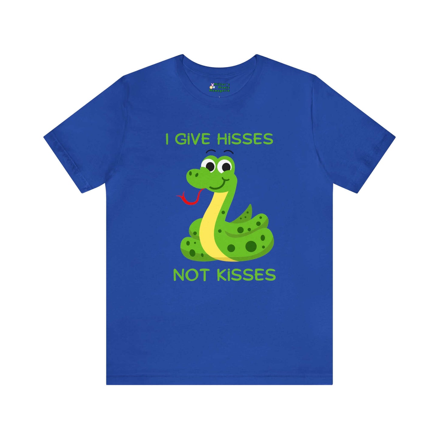 Miller_s_Manic_Menagerie_Funny_Cartoon_Snake_Humor_Adult_Unisex_T-Shirt_Gag_Gift_Dad_Joke_Reptile_Hiss_Kiss_Pun_Present_Tee_Royal_Blue.jpg MillersMMMerch