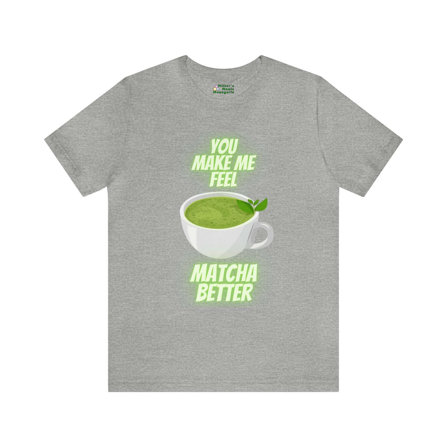 Miller_s_Manic_Menagerie_Cartoon_Matcha_Tea_Humor_Adult_Unisex_T-Shirt_Gag_Gift_Dad_Joke_Boba_Laugh_Funny_Pun_Present_Tee_Athletic_Heather.jpg MillersMMMerch