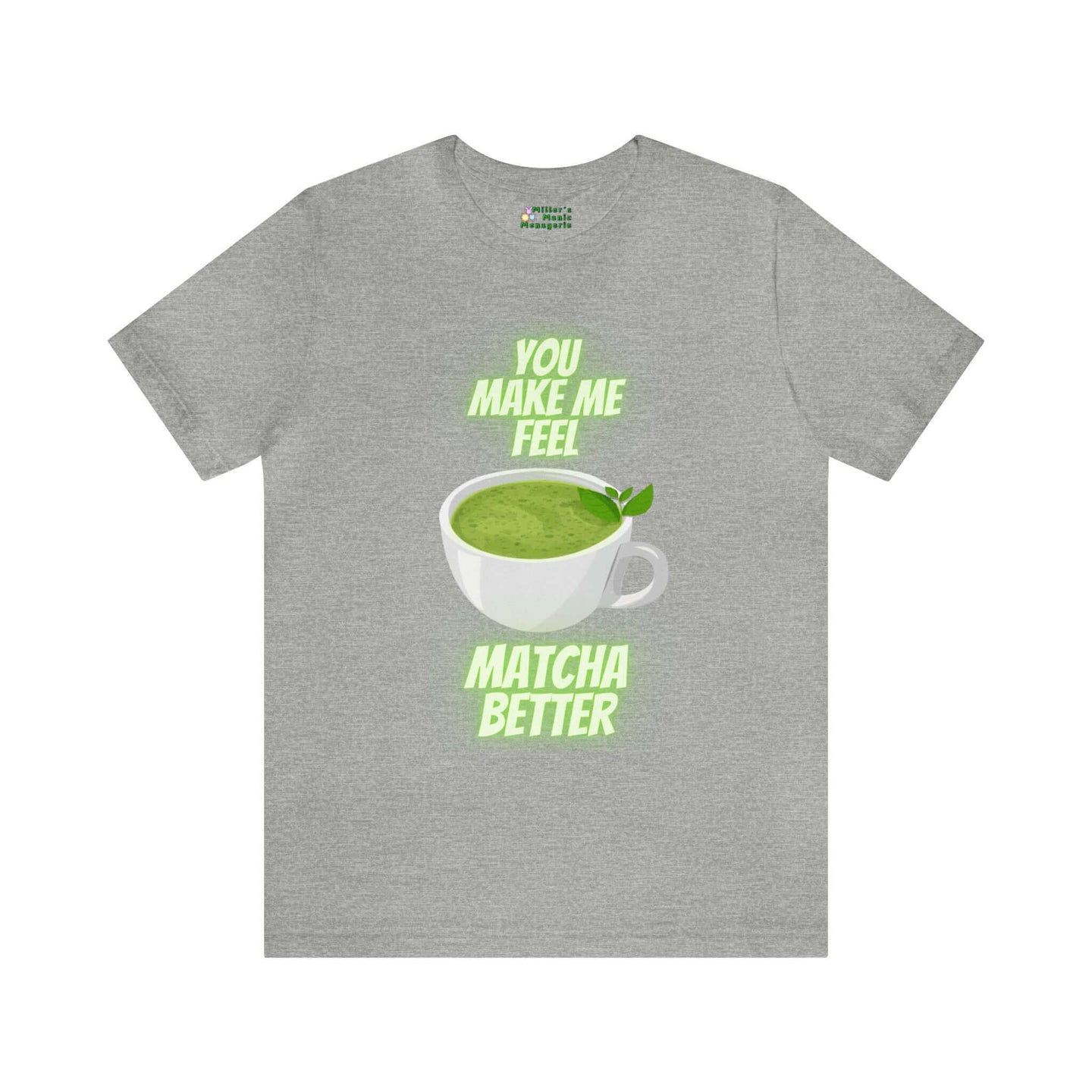 Miller_s_Manic_Menagerie_Cartoon_Matcha_Tea_Humor_Adult_Unisex_T-Shirt_Gag_Gift_Dad_Joke_Boba_Laugh_Funny_Pun_Present_Tee_Athletic_Heather.jpg MillersMMMerch