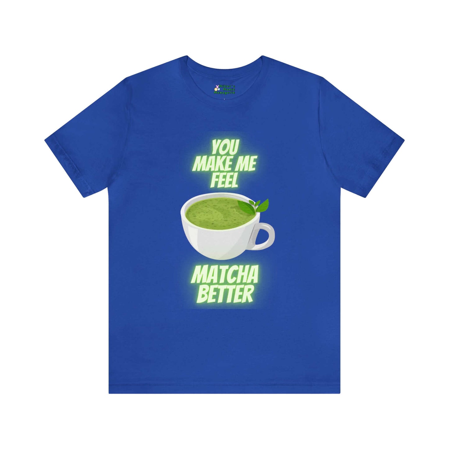 Miller_s_Manic_Menagerie_Cartoon_Matcha_Tea_Humor_Adult_Unisex_T-Shirt_Gag_Gift_Dad_Joke_Boba_Laugh_Funny_Pun_Present_Tee_Royal_Blue.jpg MillersMMMerch