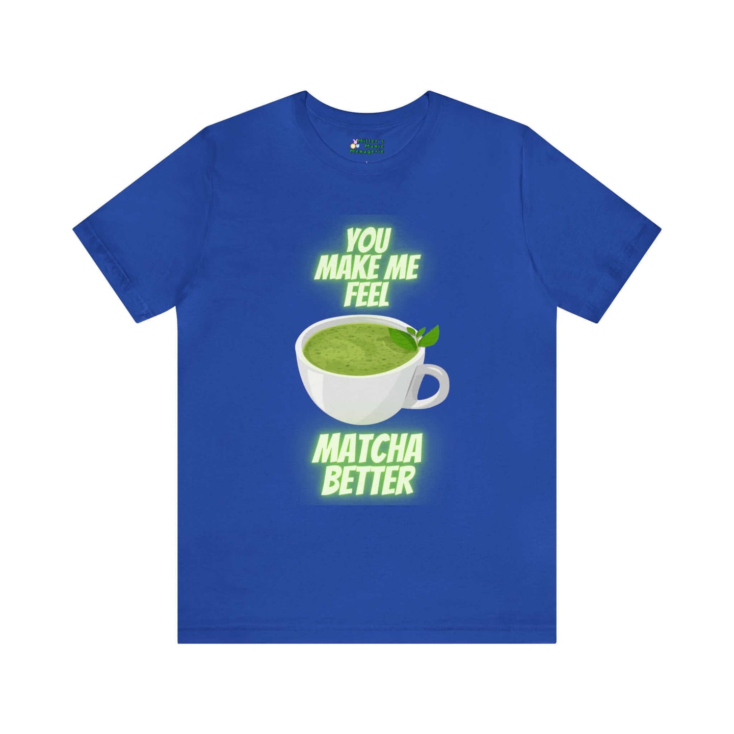 Miller_s_Manic_Menagerie_Cartoon_Matcha_Tea_Humor_Adult_Unisex_T-Shirt_Gag_Gift_Dad_Joke_Boba_Laugh_Funny_Pun_Present_Tee_Royal_Blue.jpg MillersMMMerch