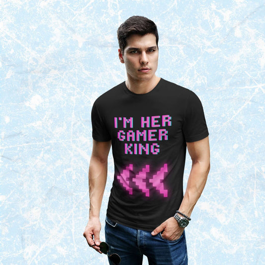 HerGamerKingCouplesSayingAdultUnisexT-Shirt_BoyfriendHusbandPartnerTeeShirtbyMiller_sManicMenagerie1.jpg Miller's Manic Menagerie