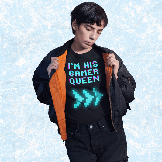 His Gamer Queen Couples Tee, Adult Unisex T-Shirt