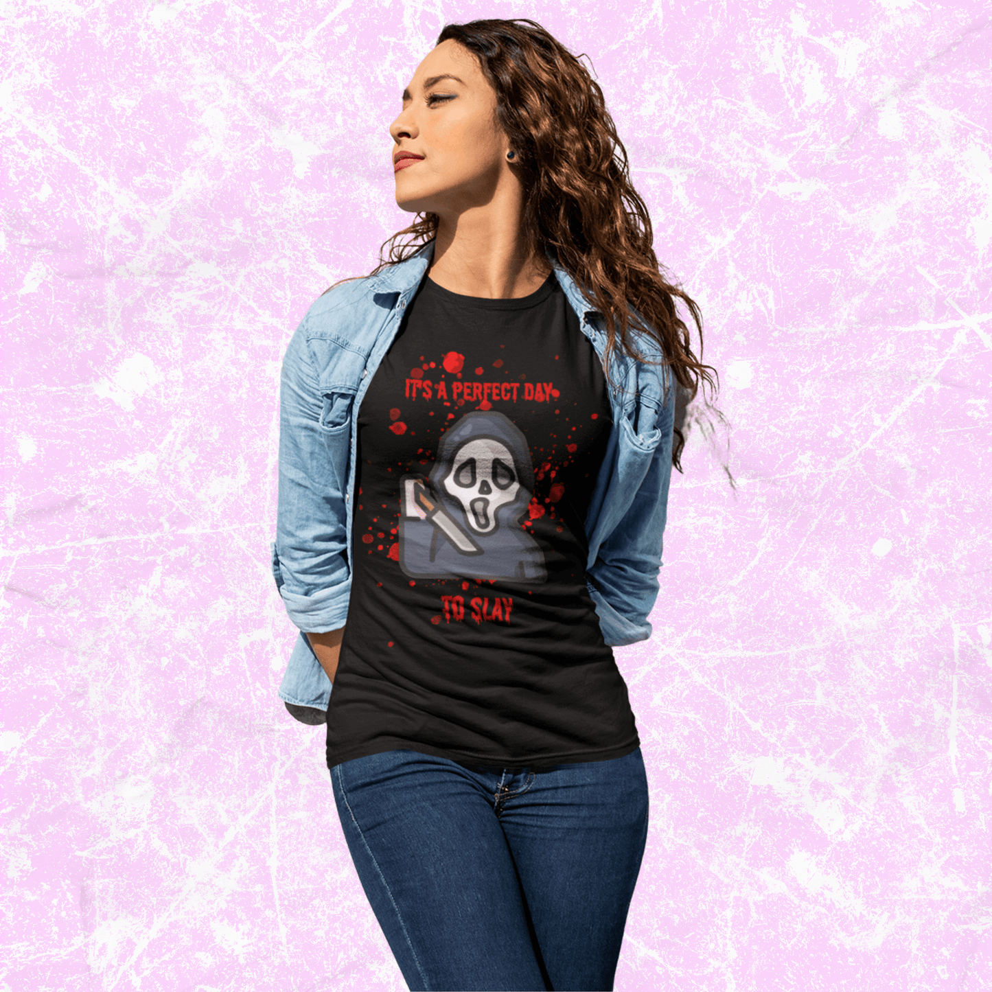 Miller's Manic Menagerie Creepy Cartoon Halloween Slay camiseta unisex para adultos, humor divertido papá broma gag pun espeluznante camiseta aterradora