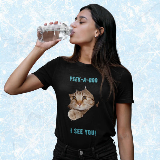 Peek-A-BooISeeYouFunnyCatHumorAdultUnisexT-Shirt_KittyPetJokeTeeShirtbyMiller_sManicMenagerie1.jpg Miller's Manic Menagerie