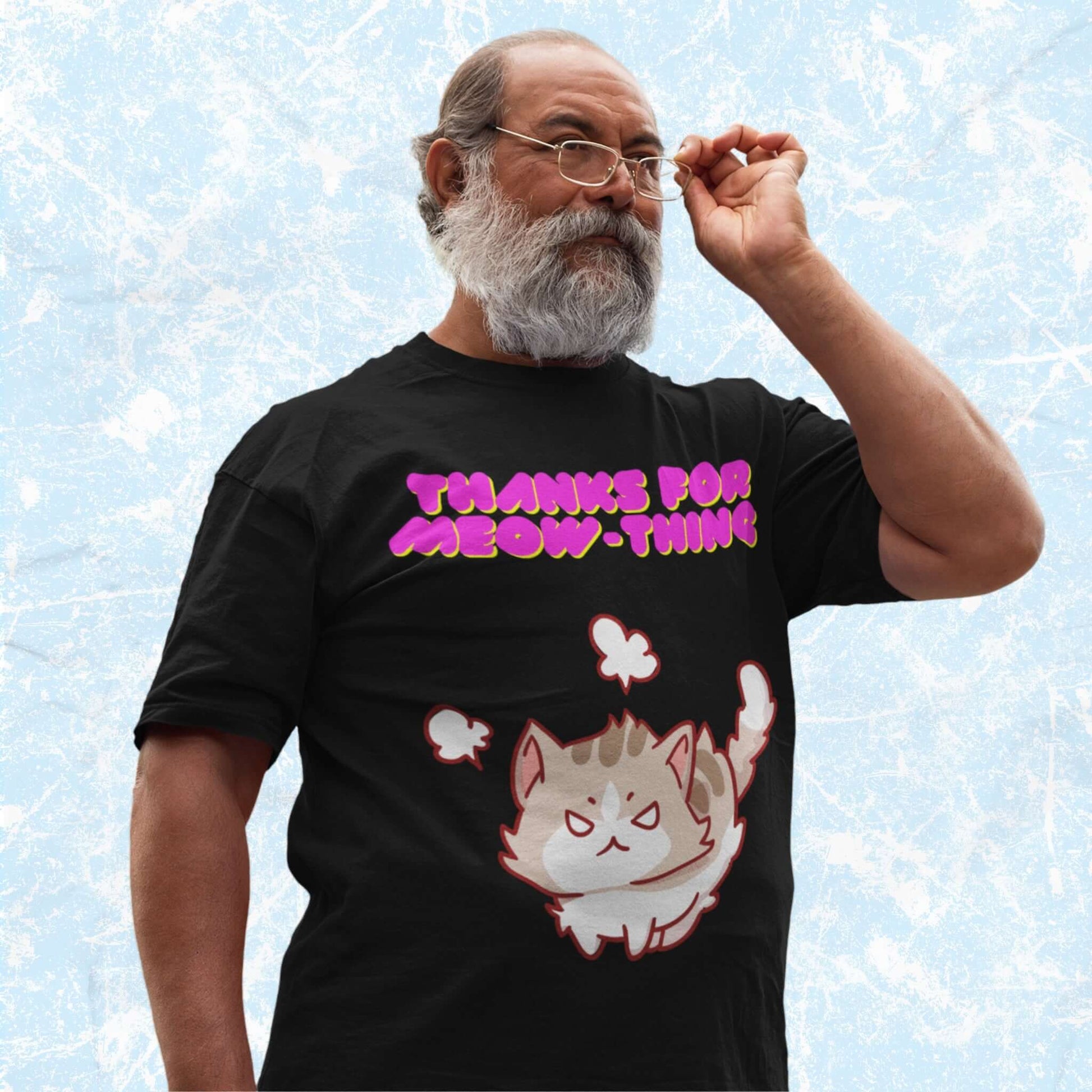 ThanksForMeow-thingFunnyCartoonNothingCatAdultUnisexT-Shirt_HumorPetJokeTeeShirtbyMiller_sManicMenagerie2.jpg Miller's Manic Menagerie