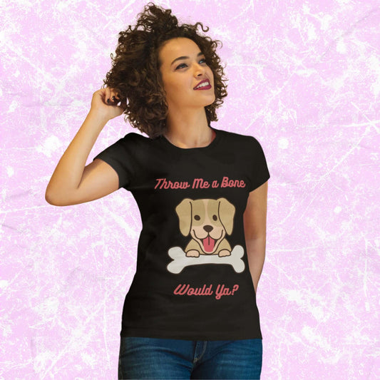 ThrowMeABoneFunnyCartoonDogAdultUnisexT-Shirt_PuppyHumorPetJokeTeeShirtbyMiller_sManicMenagerie1.jpg Miller's Manic Menagerie