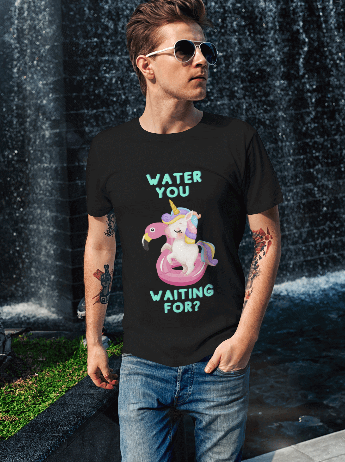 Miller_s_Manic_Menagerie_Funny_Cartoon_Unicorn_Adult_Unisex_T-Shirt_Water_Pool_Summer_Joke_Gag_Pun_Gift_Pony_Rainbow_Tee_2.png MillersMMMerch