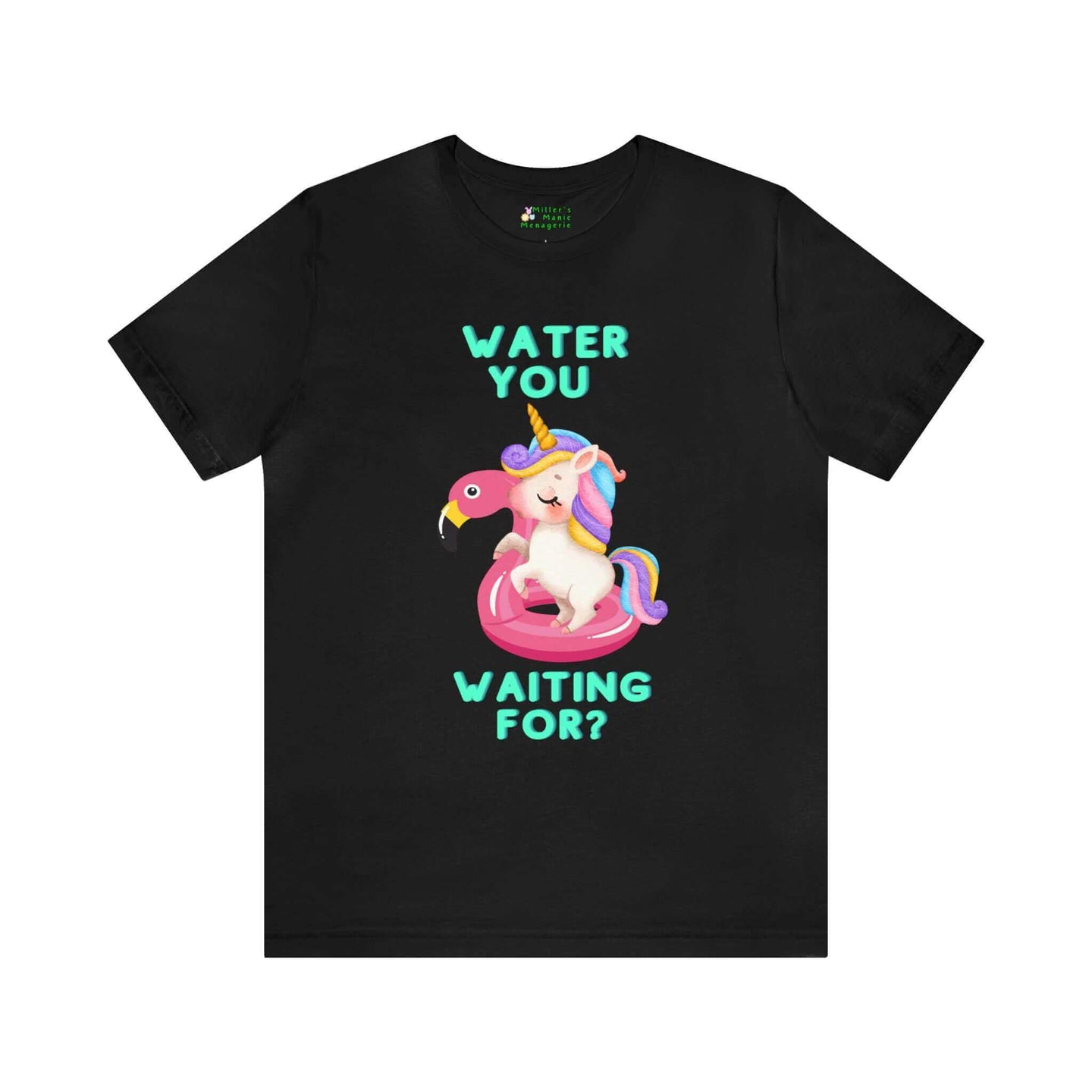 Miller_s_Manic_Menagerie_Funny_Cartoon_Unicorn_Adult_Unisex_T-Shirt_Water_Pool_Summer_Joke_Gag_Pun_Gift_Pony_Rainbow_Tee_Black.jpg MillersMMMerch