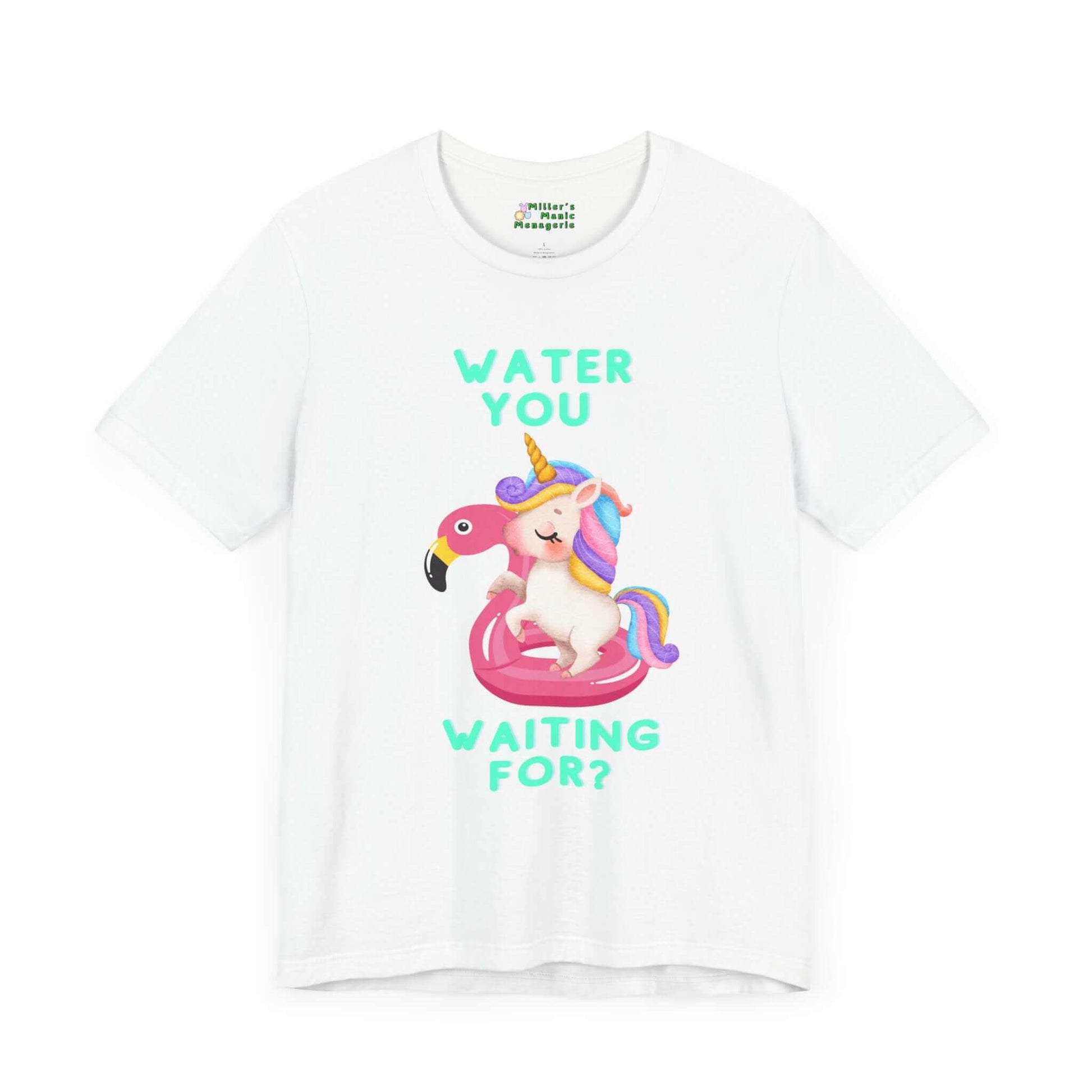 Water_You_Waiting_For_Rainbow_Unicorn_Pun_Adult_Unisex_T-Shirt_Summer_Humor_Pool_Joke_Tee_Shirt_by_Miller_s_Manic_Menagerie_White_Front.jpg Miller's Manic Menagerie
