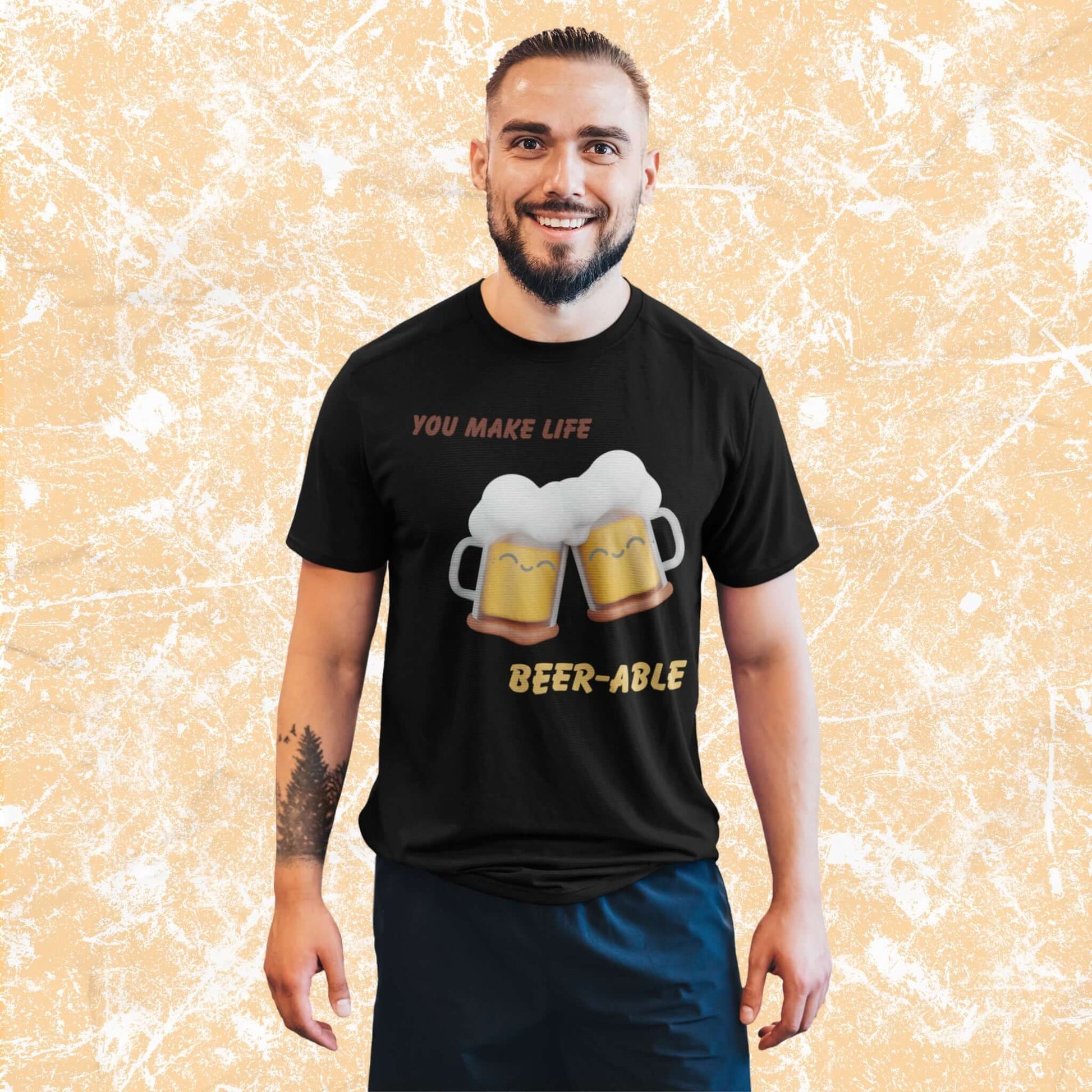 YouMakeLifeBeer-ableFunnyCartoonAdultUnisexT-Shirt_BoozeHumorJokeTeeShirtbyMiller_sManicMenagerie2.jpg Miller's Manic Menagerie